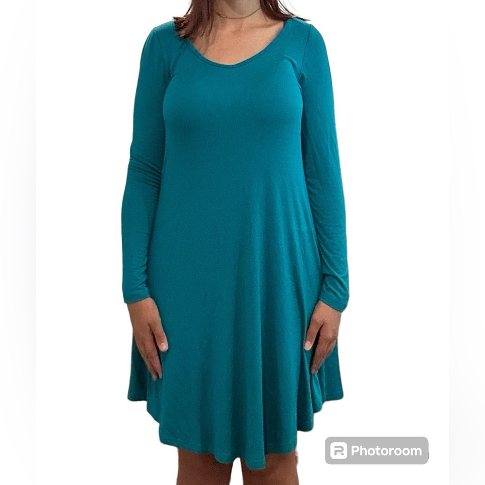 Beautiful Teal A-Line Dress - Size Medium - Dearcase